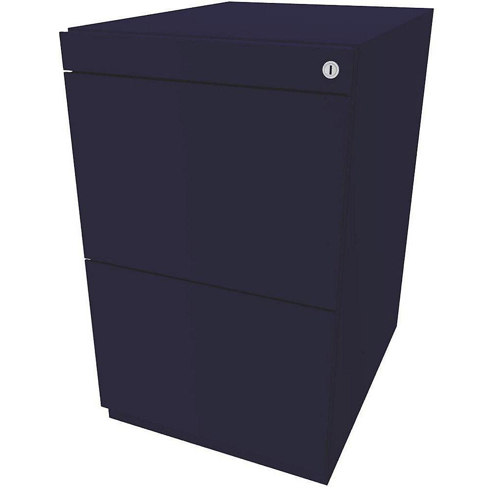 BISLEY Standcontainer Note™, mit 2 Hängeregistraturen, Höhe 698 - 731 mm, ohne Top, oxfordblau von Bisley