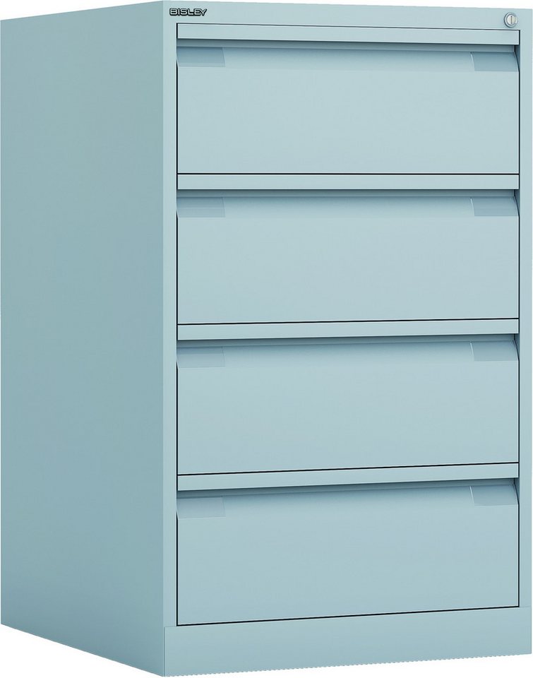 Bisley Aktenschrank ECO Karteischrank DIN-A5 in Lichtgrau - Maße: H 92 x B 57 x T 62 cm von Bisley