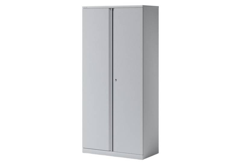 Bisley Aktenschrank Essentials Flügeltürenschrank in Lichtgrau - Maße: H 197 x B 91 x T 47 cm von Bisley