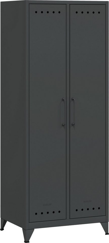 Bisley Aktenschrank Fern Maxi Kleiderschrank in Anthrazitgrau - Maße: H 180 x B 70 x T 51 cm von Bisley