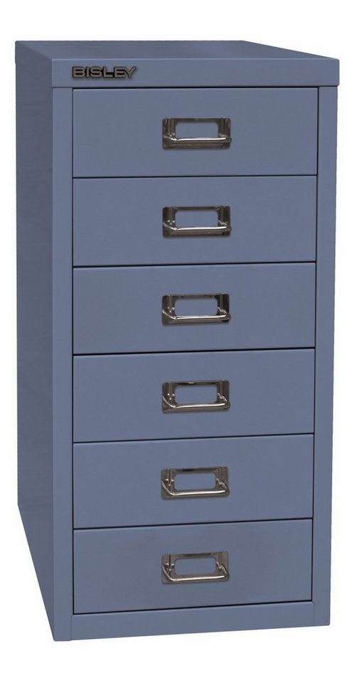 Bisley Aktenschrank MultiDrawer Schubladenschrank in Blau - Maße: H 59 x B 28 x T 38 cm von Bisley