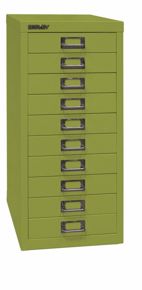 Bisley Aktenschrank MultiDrawer Schubladenschrank in Grün - Maße: H 59 x B 28 x T 38 cm von Bisley