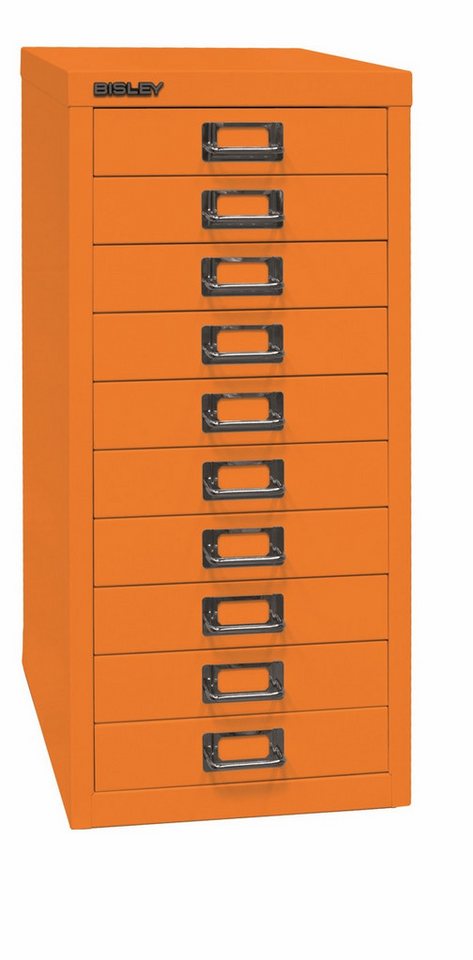 Bisley Aktenschrank MultiDrawer Schubladenschrank in Orange - Maße: H 59 x B 28 x T 38 cm von Bisley