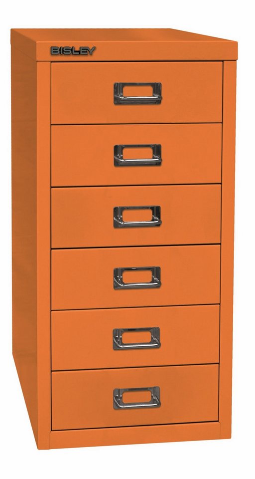 Bisley Aktenschrank MultiDrawer Schubladenschrank in Orange - Maße: H 59 x B 28 x T 38 cm von Bisley