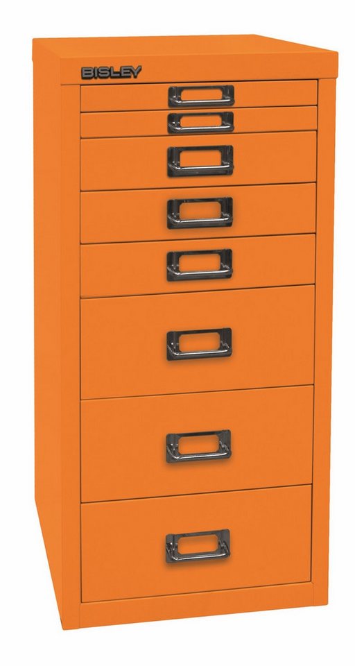 Bisley Aktenschrank MultiDrawer Schubladenschrank in Orange - Maße: H 59 x B 28 x T 38 cm von Bisley