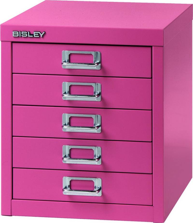 Bisley Aktenschrank MultiDrawer Schubladenschrank in Pink - Maße: H 33 x B 28 x T 38 cm von Bisley
