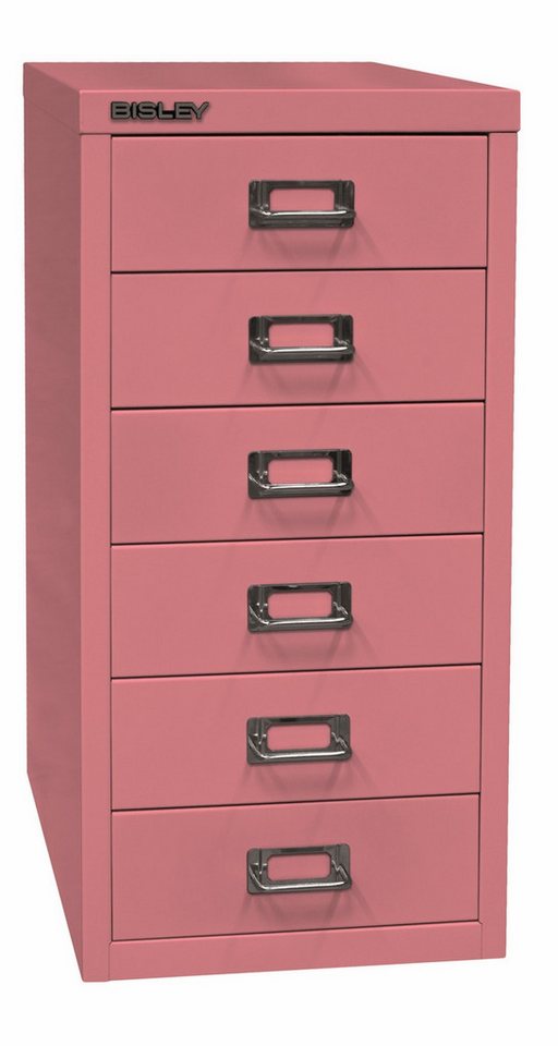 Bisley Aktenschrank MultiDrawer Schubladenschrank in Pink - Maße: H 59 x B 28 x T 38 cm von Bisley