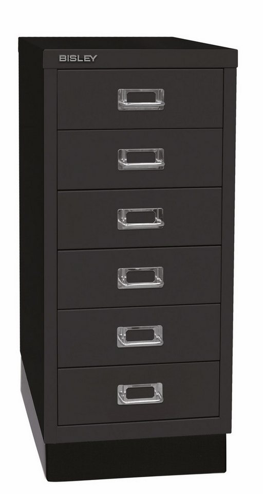 Bisley Aktenschrank MultiDrawer Schubladenschrank in Schwarz - Maße: H 67 x B 28 x T 38 cm von Bisley