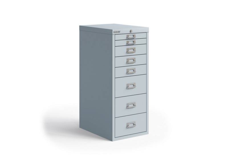 Bisley Aktenschrank Schubladenschrank Eco mit Schloss in - Maße: H 59 x B 28 x T 41 cm von Bisley