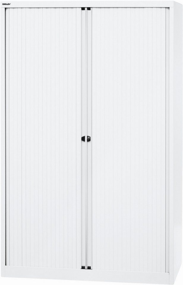 Bisley Aktenschrank Rollladenschrank Euro Stahl 4 Fachböden H 1980mm verkehrsweiß Bisley Aktenschrank Rollladenschrank Euro Stahl 4 Fachböden H 1980mm verkehrsweiß von Bisley