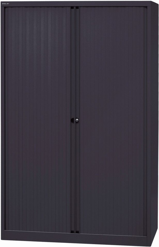 Bisley Aktenschrank Rollladenschrank Euro Stahl 4 Fachböden H 1979mm schwarz/schwarz Bisley Aktenschrank Rollladenschrank Euro Stahl 4 Fachböden H 1979mm schwarz/schwarz von Bisley