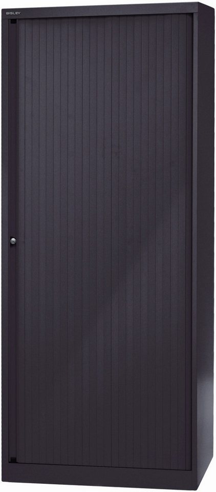 Bisley Aktenschrank Rollladenschrank Euro Stahl 4 Fachböden Höhe 1979mm schwarz/schwarz Bisley Aktenschrank Rollladenschrank Euro Stahl 4 Fachböden Höhe 1979mm schwarz/schwarz von Bisley