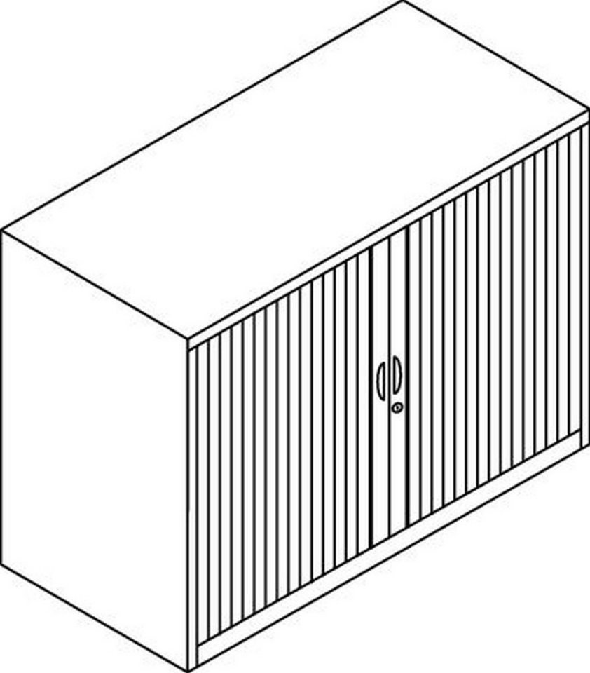 Bisley Aktenschrank Rollladenschrank Euro Stahl 2 Fachböden Höhe 1029mm silber/silber Bisley Aktenschrank Rollladenschrank Euro Stahl 2 Fachböden Höhe 1029mm silber/silber von Bisley