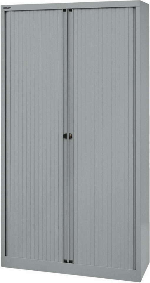 Bisley Aktenschrank Rollladenschrank Euro Stahl 4 Fachböden Höhe 1979mm silber/silber Bisley Aktenschrank Rollladenschrank Euro Stahl 4 Fachböden Höhe 1979mm silber/silber von Bisley