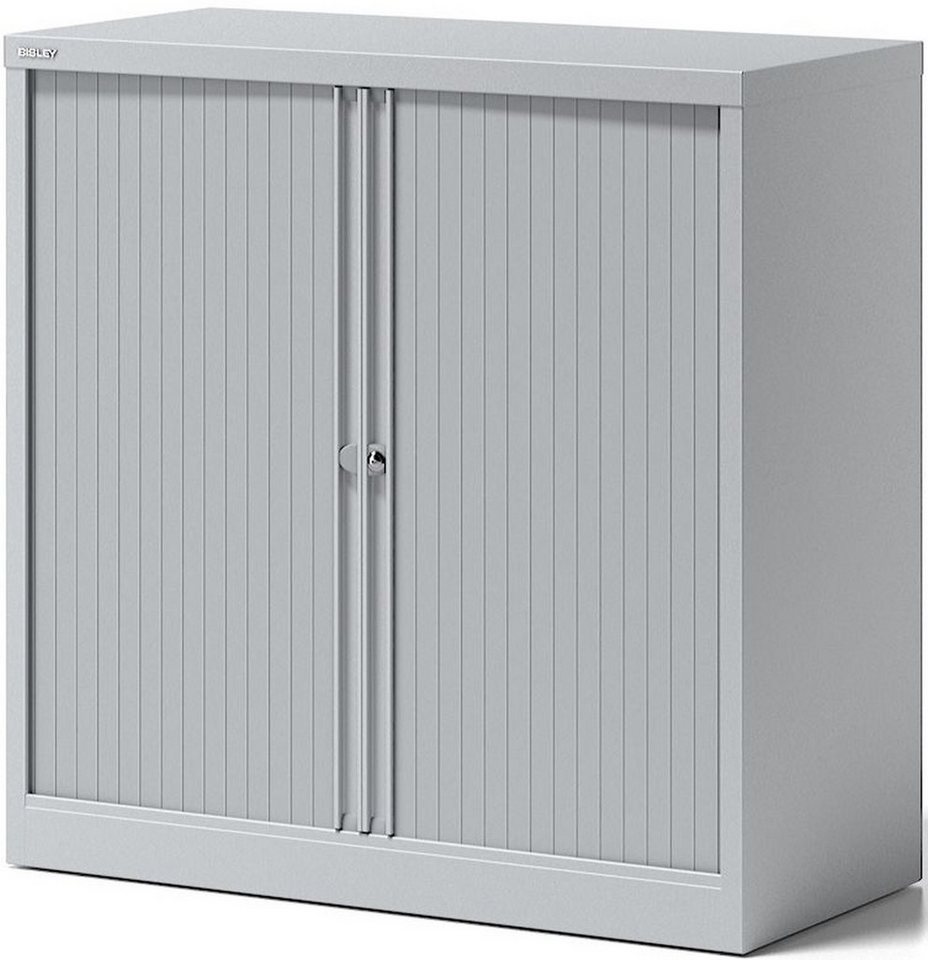 Bisley Aktenschrank Rollladenschrank Essentials 1 Fachboden 2 Ordnerhöhen lichtgrau Bisley Aktenschrank Rollladenschrank Essentials 1 Fachboden 2 Ordnerhöhen lichtgrau von Bisley