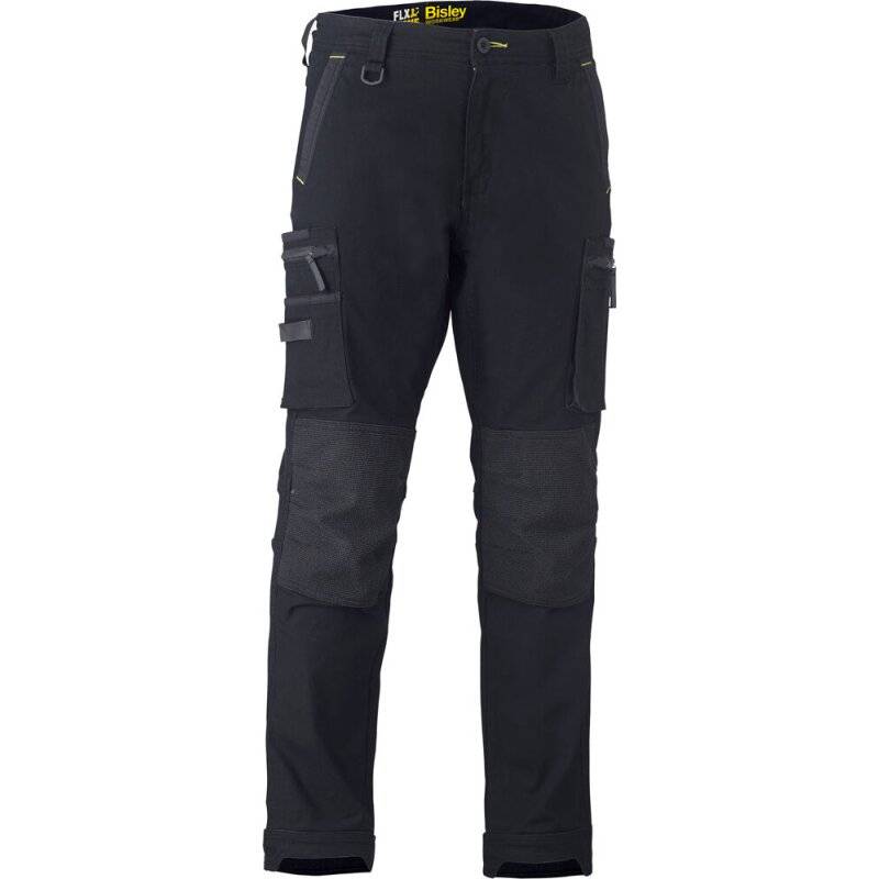 Bisley Arbeitshose CARGO Stretch-Baumwollgewebe mit Kniepolstertaschen schwarz Gr. 56 von Bisley