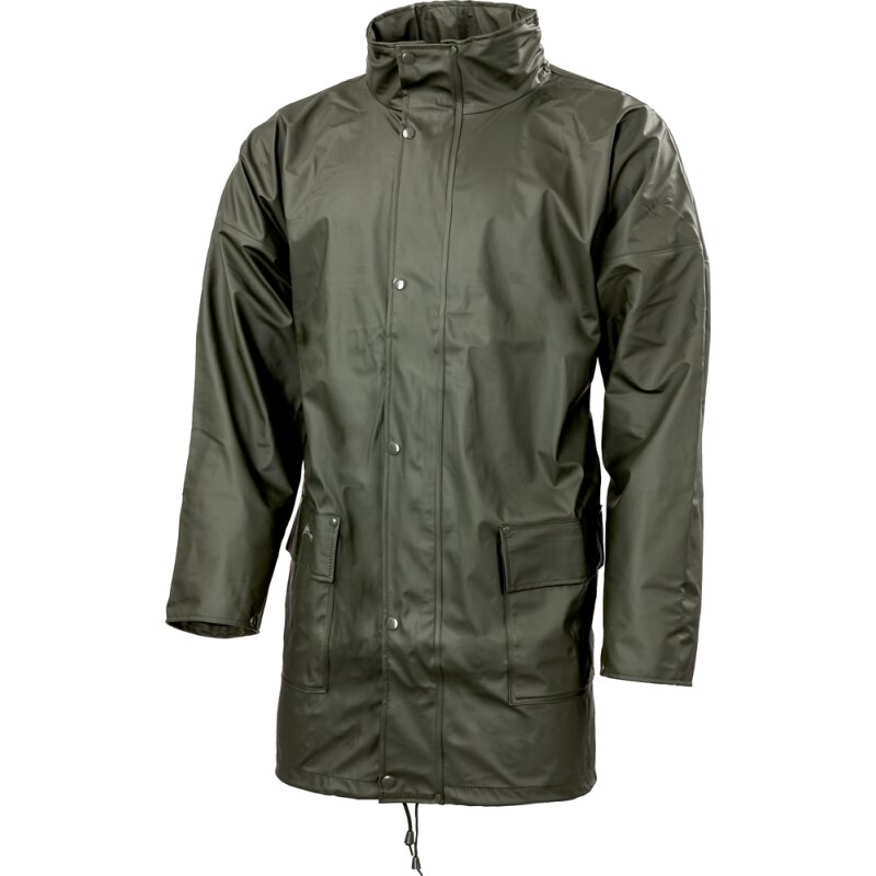 Bisley FAHRENHEIT JKT PU-Stretch-Regenjacke wind- und wasserdicht oliv Gr. S von Bisley