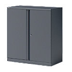 Bisley Flügeltürenschrank 1 Fachboden Essentials Anthrazit 914 x 470 x 1.000 mm von Bisley