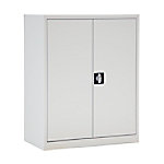 Bisley Flügeltürenschrank ECO, mit 2 Fachböden für 2,5 Ordnerhöhen, Farbe lichtgrau; H 1000 x B 800 x T 420 von Bisley