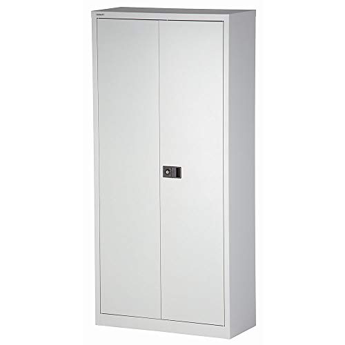 BISLEY Flügeltürenschrank Universal, Garderobeneinsatz, Metall, 645 Lichtgrau, 40 x 91.4 x 195 cm von BISLEY