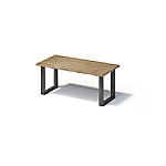 Bisley Fortis Table Regular, 1800 x 900 mm, gerade Kante, geölte Oberfläche, O-Gestell, Oberfläche: P natürlich / Gestellfarbe: 303 blankstahl von Bisley