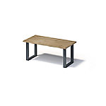 Bisley Fortis Table Regular, 1800 x 900 mm, gerade Kante, geölte Oberfläche, O-Gestell, Oberfläche: P natürlich / Gestellfarbe: 334 anthrazitgrau von Bisley