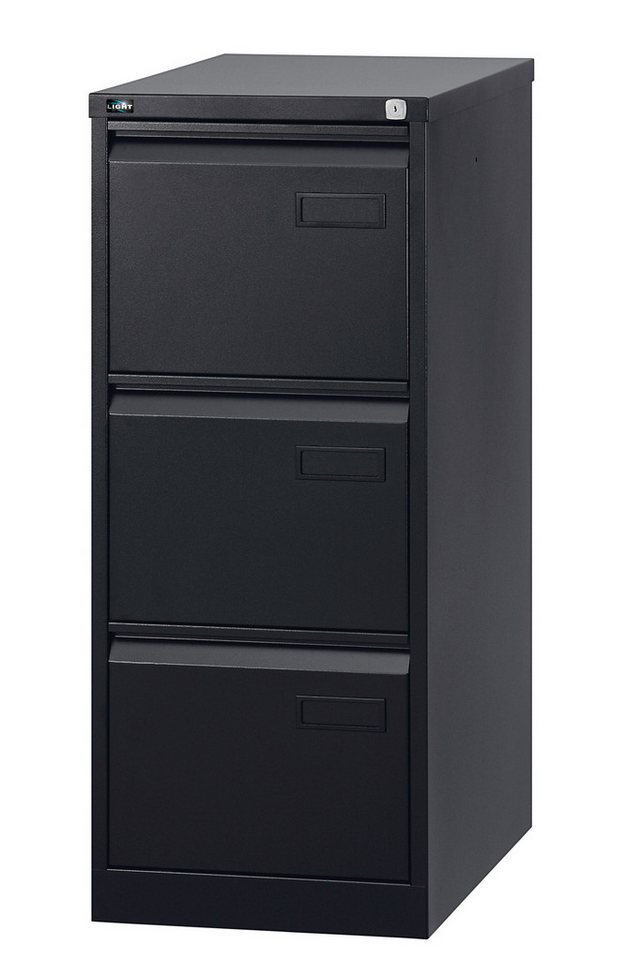 Bisley Hängeregisterschrank Hängeregistraturschrank Light in Schwarz - Maße: H 71 x B 41 x T 62 cm von Bisley