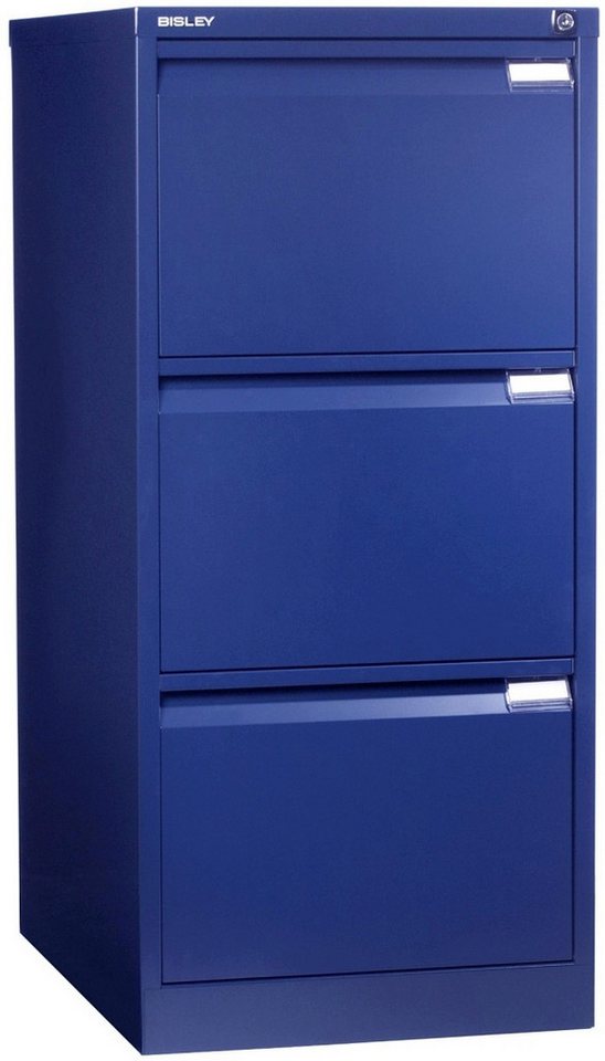Bisley Hängeschuhschrank Hängeregistraturschrank 3 Schübe 1-bahnig oxfordblau. von Bisley