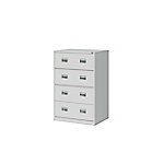 Bisley Hängeregistraturschrank ECO, doppelbahnig, DIN A4, 4 HR-Schubladen, Farbe lichtgrau; H 1296 x B 842 x T 620 mm von Bisley