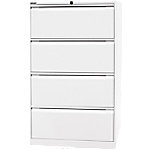 Bisley Hängeregistraturschrank Original 4 Schübe Verkehrsweiß 800 x 622 x 1.321 mm von Bisley