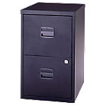 Bisley Hängeregistraturschrank PFA2433 2 Schübe Schwarz 413 x 400 x 672 mm von Bisley