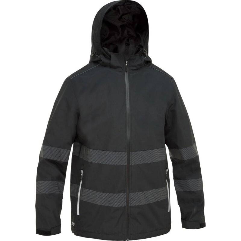 Bisley Regenjacke HARDIE SPRAY wasserdicht mit abnehmbarer Kapuze schwarz 3XL von Bisley