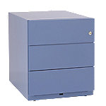 Bisley Rollcontainer Note 3 Schubladen Blau 420 x 565 x 495 mm von Bisley