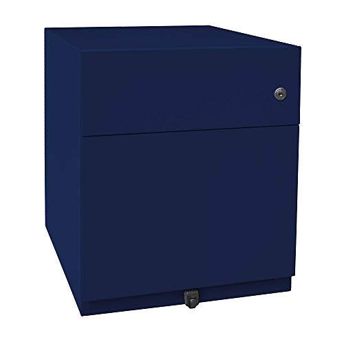 BISLEY Rollcontainer Note mit Griffleiste, 1 Universalschublade, 1 HR-Schublade, Metall, 639 Oxfordblau, 56.5 x 42 x 49.5 cm von BISLEY
