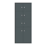 Bisley Schießfachschrank LateralFile? Lodge mit 6 Schließfächern à H 375 mm und 2 Schließfächern à 755 mm 1985 x 800 x 470 mm Anthrazitgrau von Bisley