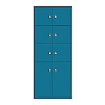 Bisley Schießfachschrank LateralFile? Lodge mit 6 Schließfächern à H 375 mm und 2 Schließfächern à 755 mm 1985 x 800 x 470 mm Azur von Bisley