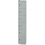 Bisley Schließfachschrank Office 6 Fächer Silber 305 x 305 x 1.802 mm von Bisley