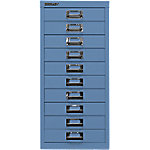 Bisley Schubladenschrank 10 Schübe Blau 279 x 380 x 590 mm von Bisley