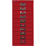 Bisley Schubladenschrank 10 Schübe Kardinal Rot 279 x 380 x 590 mm von Bisley