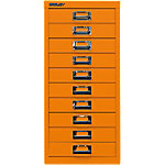 Bisley Schubladenschrank 10 Schübe Orange 279 x 380 x 590 mm von Bisley