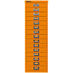 Bisley Schubladenschrank 15 Schübe Orange 279 x 380 x 860 mm von Bisley