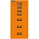 Bisley Schubladenschrank 8 Schübe Orange 279 x 380 x 590 mm von Bisley