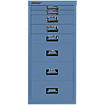 Bisley Schubladenschrank Multidrawer 8 Schübe Blau 279 x 380 x 670 mm von Bisley