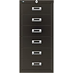 Bisley Schubladenschrank S6A633 6 Schubladen Schwarz 282 (B) x 411 (T) x 590 (H) mm von Bisley