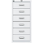 Bisley Schubladenschrank S6A696 6 Schubladen Weiß 282 (B) x 411 (T) x 590 (H) mm von Bisley