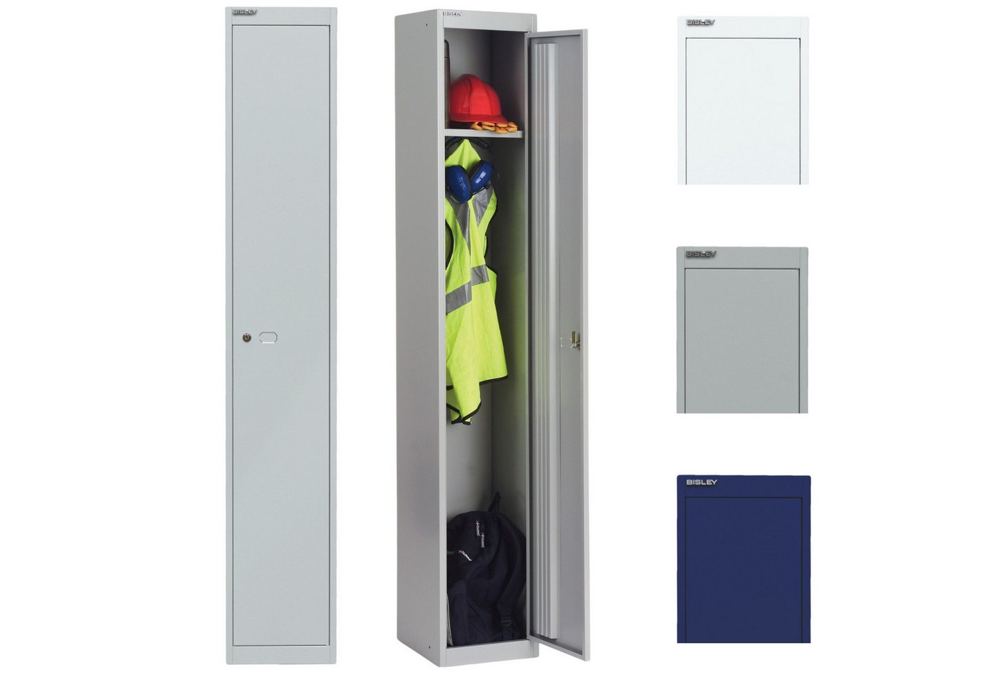 Bisley Spind Garderobenschrank Office in Lichtgrau - Maße: H 180 x B 31 x T 46 cm Bisley Spind Garderobenschrank Office in Lichtgrau - Maße: H 180 x B 31 x T 46 cm von Bisley