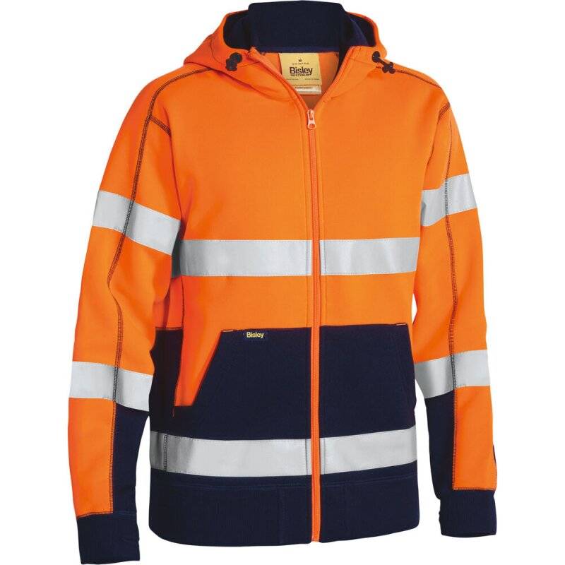 Bisley Warnschutz-Kapuzenpullover HI VIS FLEECE HOODIE Fleecepullover orange M von Bisley