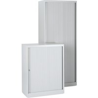 Rollladenschrank BISLEY, 2 OH, Breite 1.200 mm, silber von Bisley