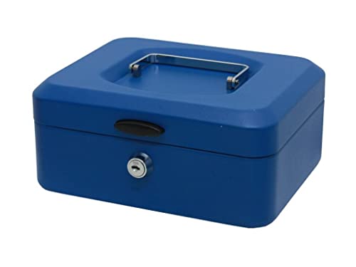 Bismark Schachtel mit Tablett und Verschluss, Messing, Blau, Schwarz, Standard von Bismark