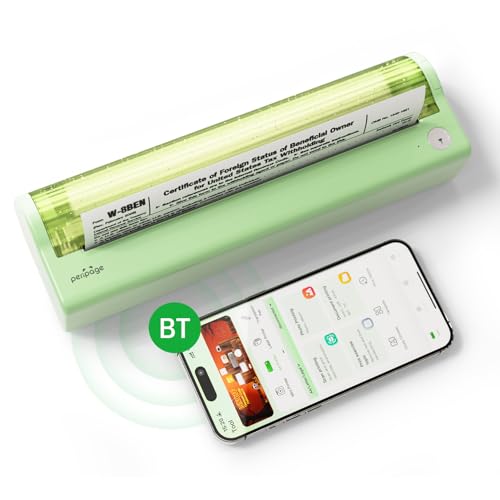 Bisofice P80 Mobiler Drucker a4 für unterwegs Thermodrucker A4, Bluetooth Portable Printer Tragbarer Drucker Klein Kompakt, Unterstützt A4 Thermopapier, Kompatibel mit Android/iOS/Win/Mac von Bisofice